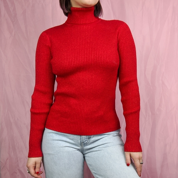 🚫SOLD🚫 VTG 90s NY & Co turtleneck sweater - Picture 2 of 6